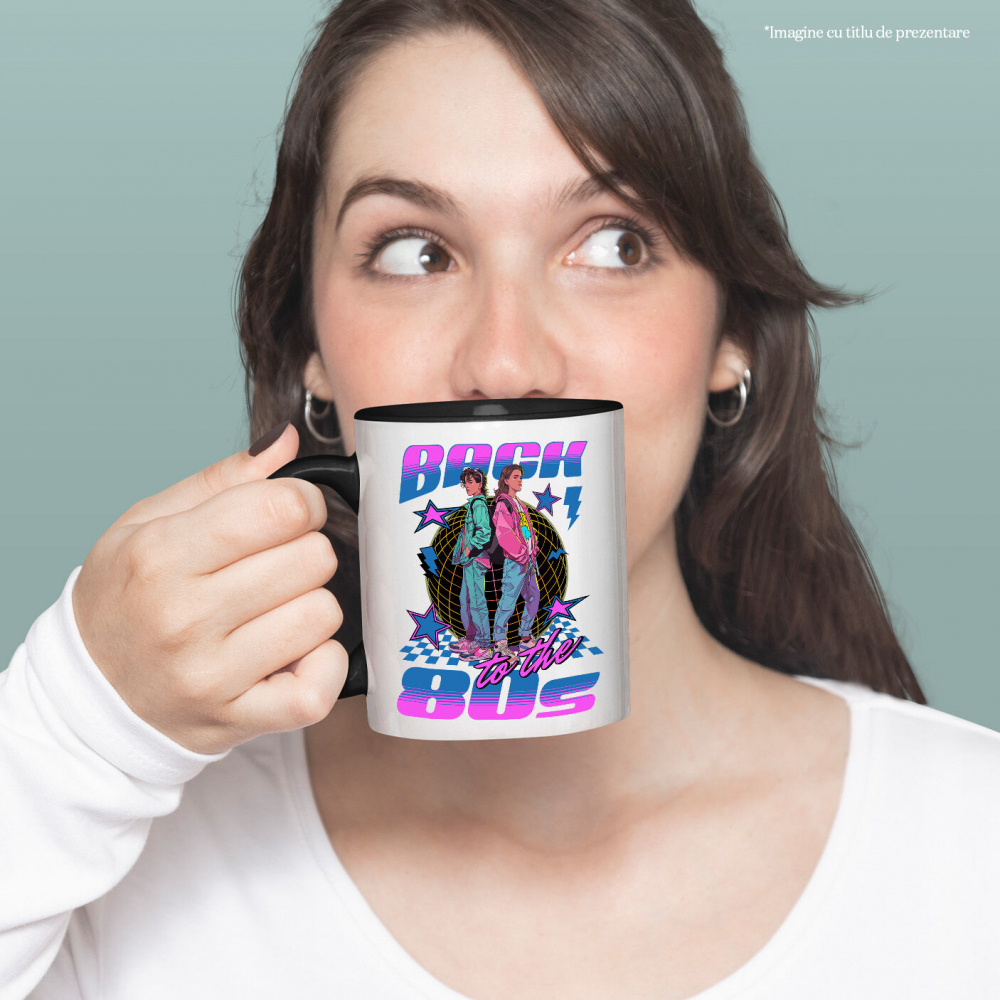 Cana Personalizata Cuplu Adolescentă Stil Modern în Club – Back to the 80's Retro Vibe [2]