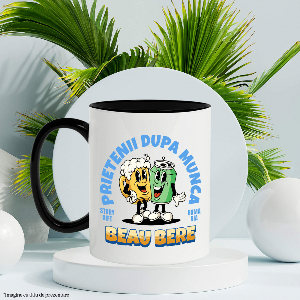 Cana Personalizata „Cuplu Petrecere Bere Personalizată 'Prieteni După Muncă' – Cadou pentru Familie și Prieteni” [3]