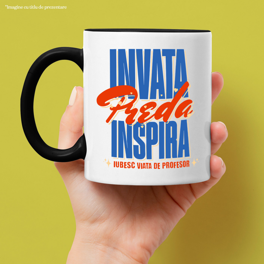 Cana Personalizata Design Colorat cu Stele – Educație, Inspirație, Profesor Motivațional [2]