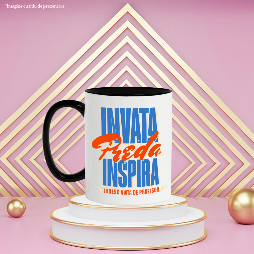 Cana Personalizata Design Colorat cu Stele – Educație, Inspirație, Profesor Motivațional [3]