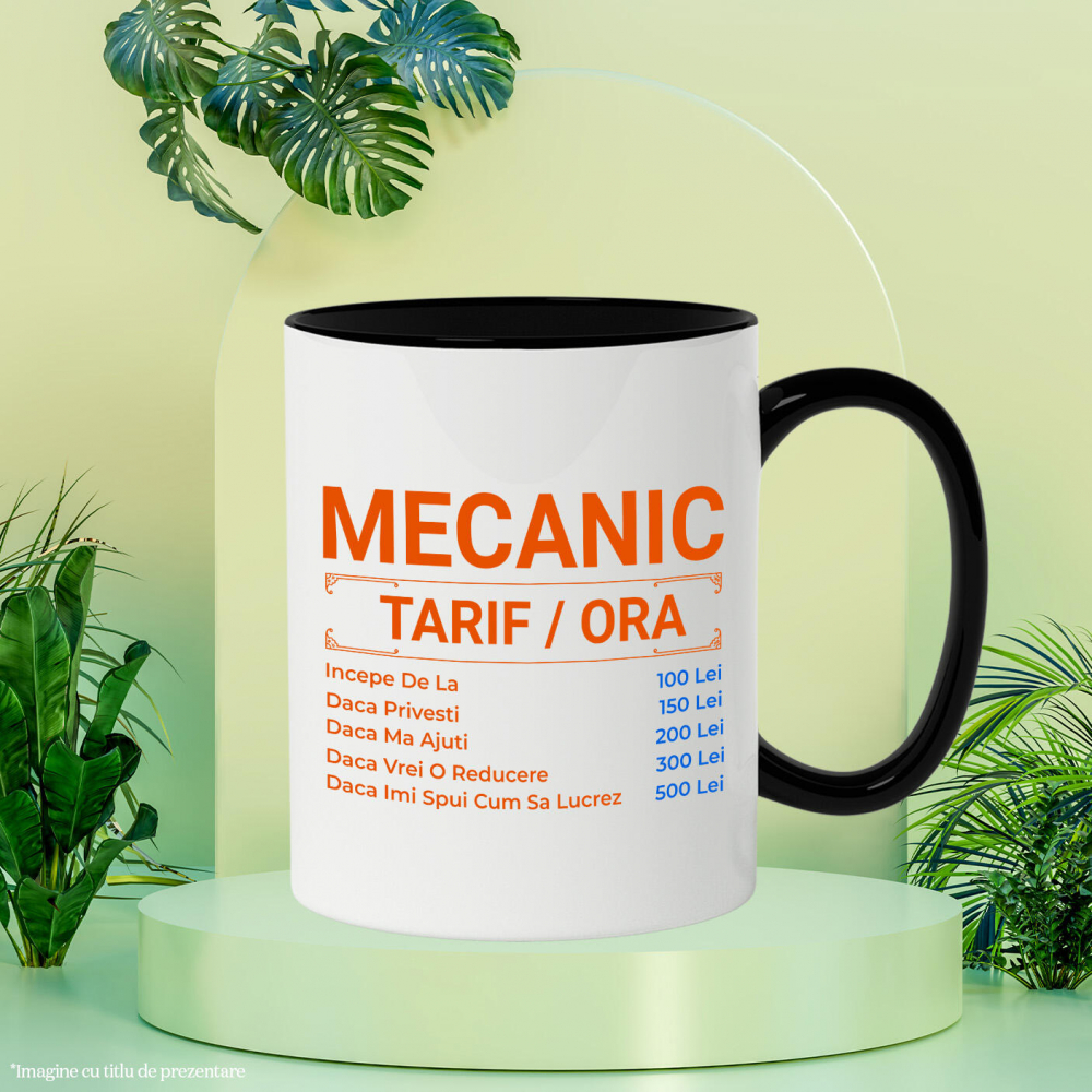 Cana Personalizata Tarife Mecanic – Design Amuzant cu Glume Auto și Meserie [3]