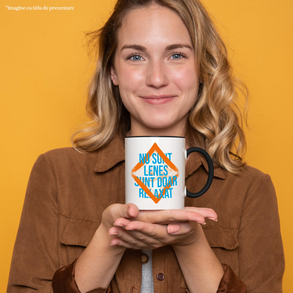 Cana Personalizata „Nu sunt leneș, sunt doar relaxat” – Cadouri Personalizate cu Mesaj Ironic [2]