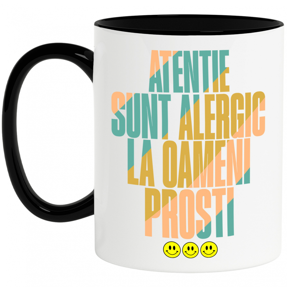 Cana Personalizata „Alergic la Oameni Proști” – Mesaj Sarcastic pentru Cadouri Personalizate [1]