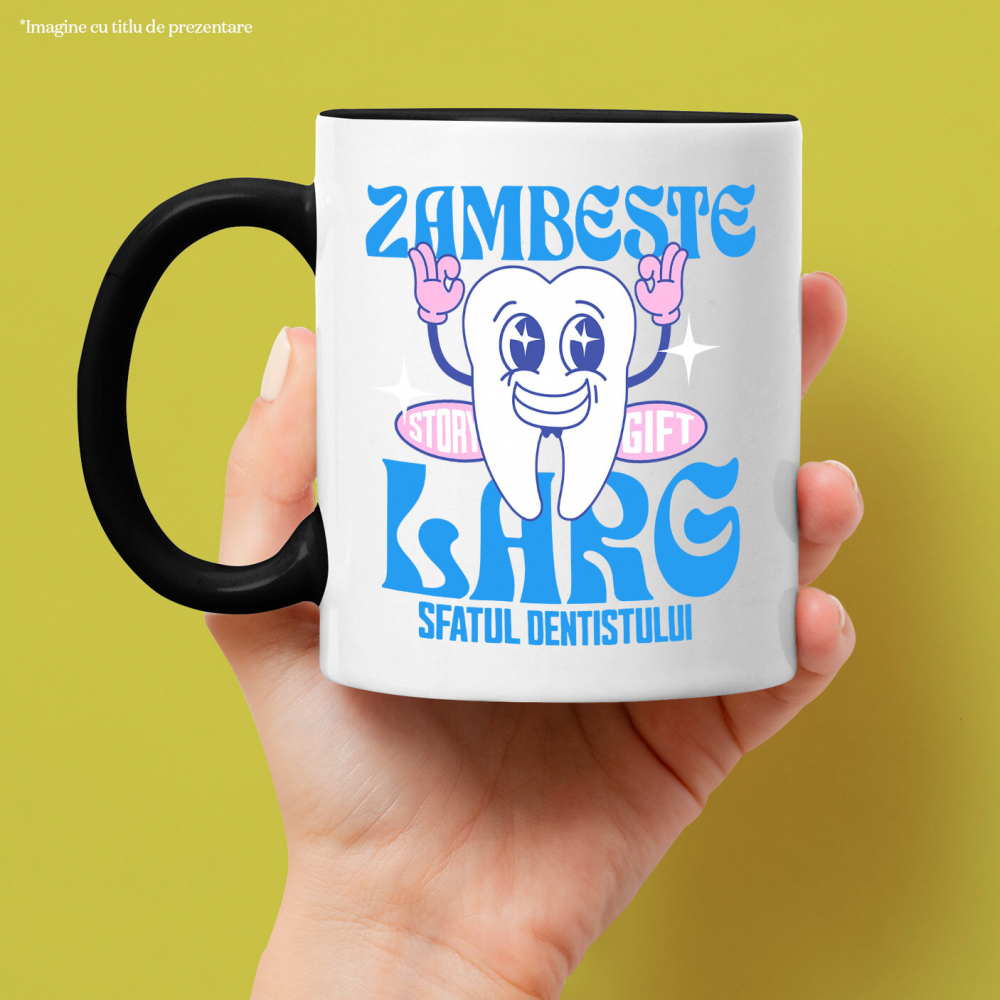Cana Personalizata Dinte Vesel – Zâmbet Larg, Dentist, Igienă Orală și Meserie Stomatologică [2]