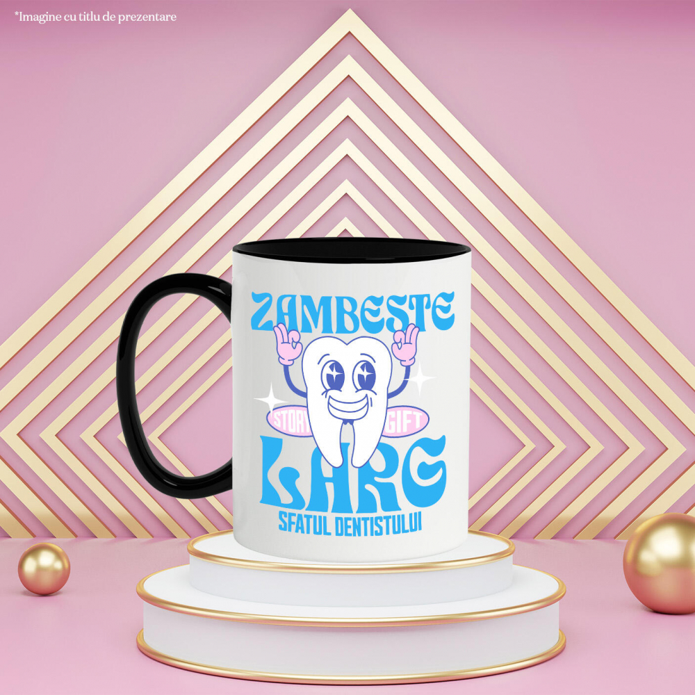 Cana Personalizata Dinte Vesel – Zâmbet Larg, Dentist, Igienă Orală și Meserie Stomatologică [3]