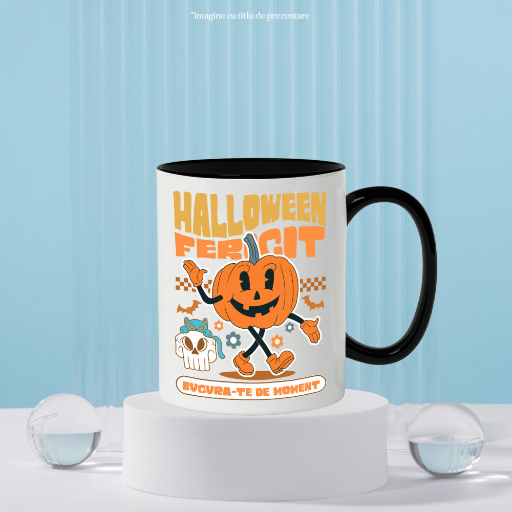 Cana Personalizata Dovleac de Halloween Vesel | Halloween Fericit și Distracție pentru Toată Familia [3]