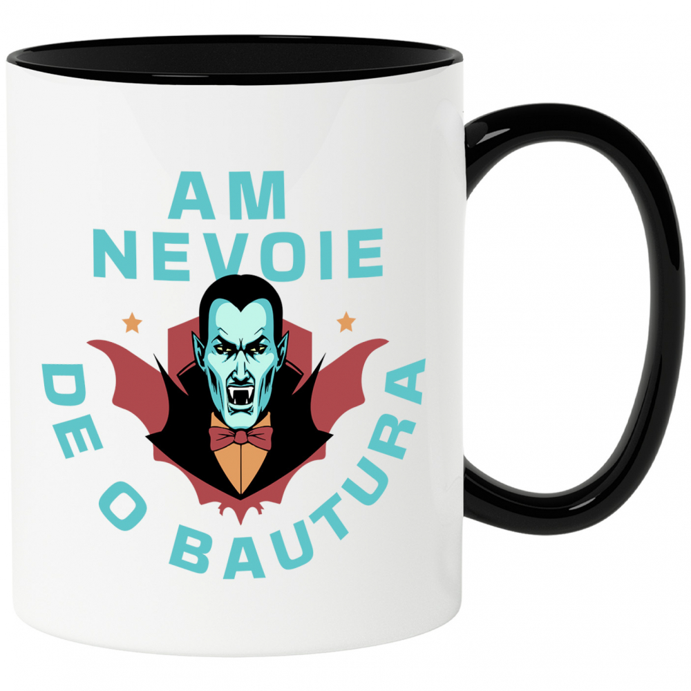 Cana Personalizata Dracula cu Colți și Pelerină | Băutură Halloween [1]