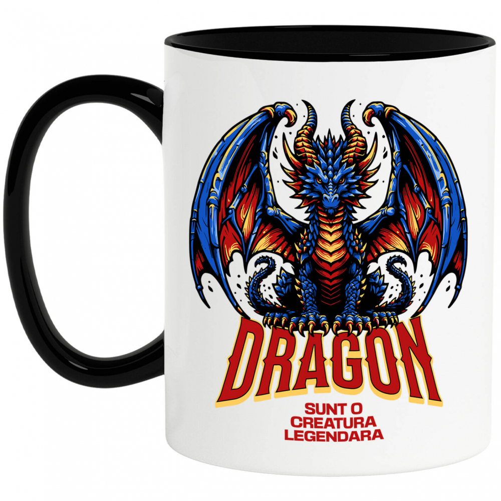 Cana Personalizata Costum Dragon Albastru Legendă - Creatură Din Jocuri Animate [1]