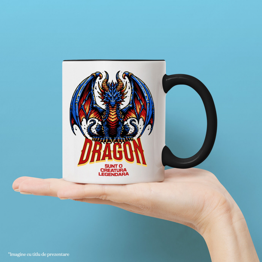 Cana Personalizata Costum Dragon Albastru Legendă - Creatură Din Jocuri Animate [2]