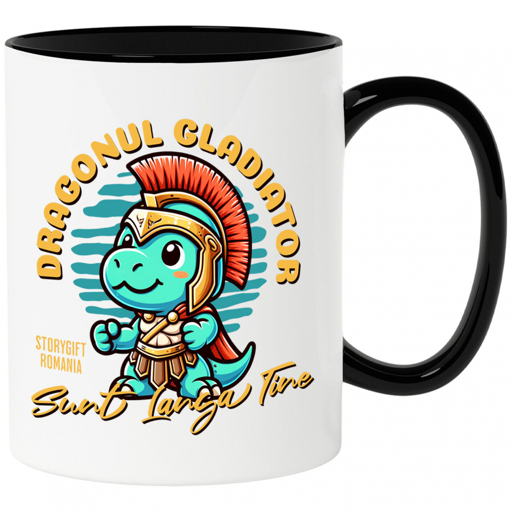 Cana Personalizata Dragon Cu Armură Și Căpă De Gladiator – Cadou Personalizat Pentru Copii [1]