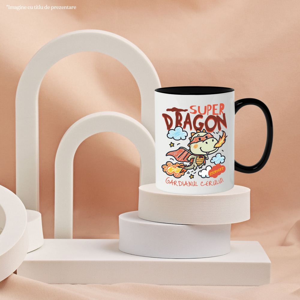 Cana Personalizata Dragon cu Pelerină și Mască - Super Erou Gardianul Cerului pentru Copii [3]