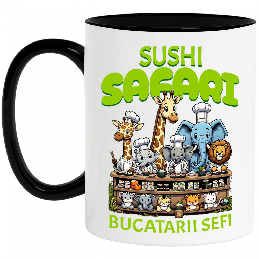 Cana Personalizata Cadou personalizat cu bucătari animaliere și sushi pentru copii | Desene animate și cultură asiatică [1]