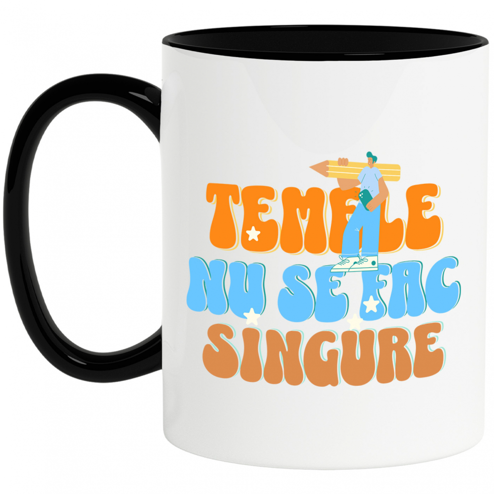 Cana Personalizata Tricou Personalizat Băiat - "Temele Nu Se Fac Singure" | Cadou pentru Școlari și Iubitori de Educație [1]