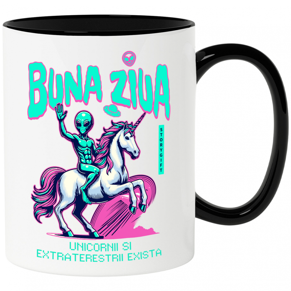 Cana Personalizata Extraterestru pe Unicorn – Lume Paralelă Cadou Personalizat pentru Copii și Familie [1]