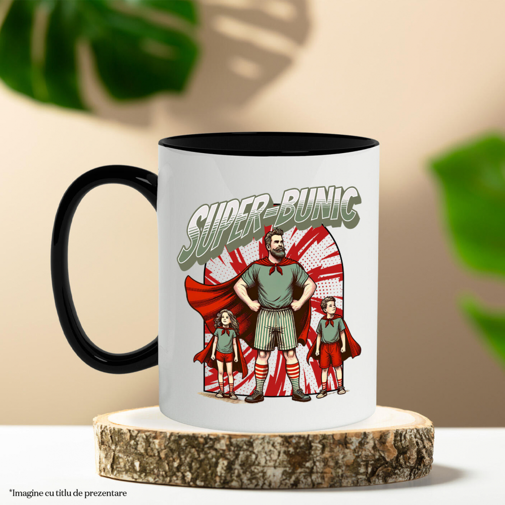 Cana Personalizata Tricou Personalizat Super Bunic – Cadou Unic pentru Familie și Nepoți [3]