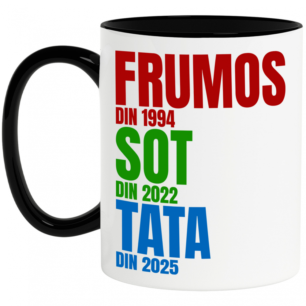 Cana Personalizata „Din 1994 Soț, din 2022 Tată din 2025” | Cadou Personalizat Iubire și Familie [1]