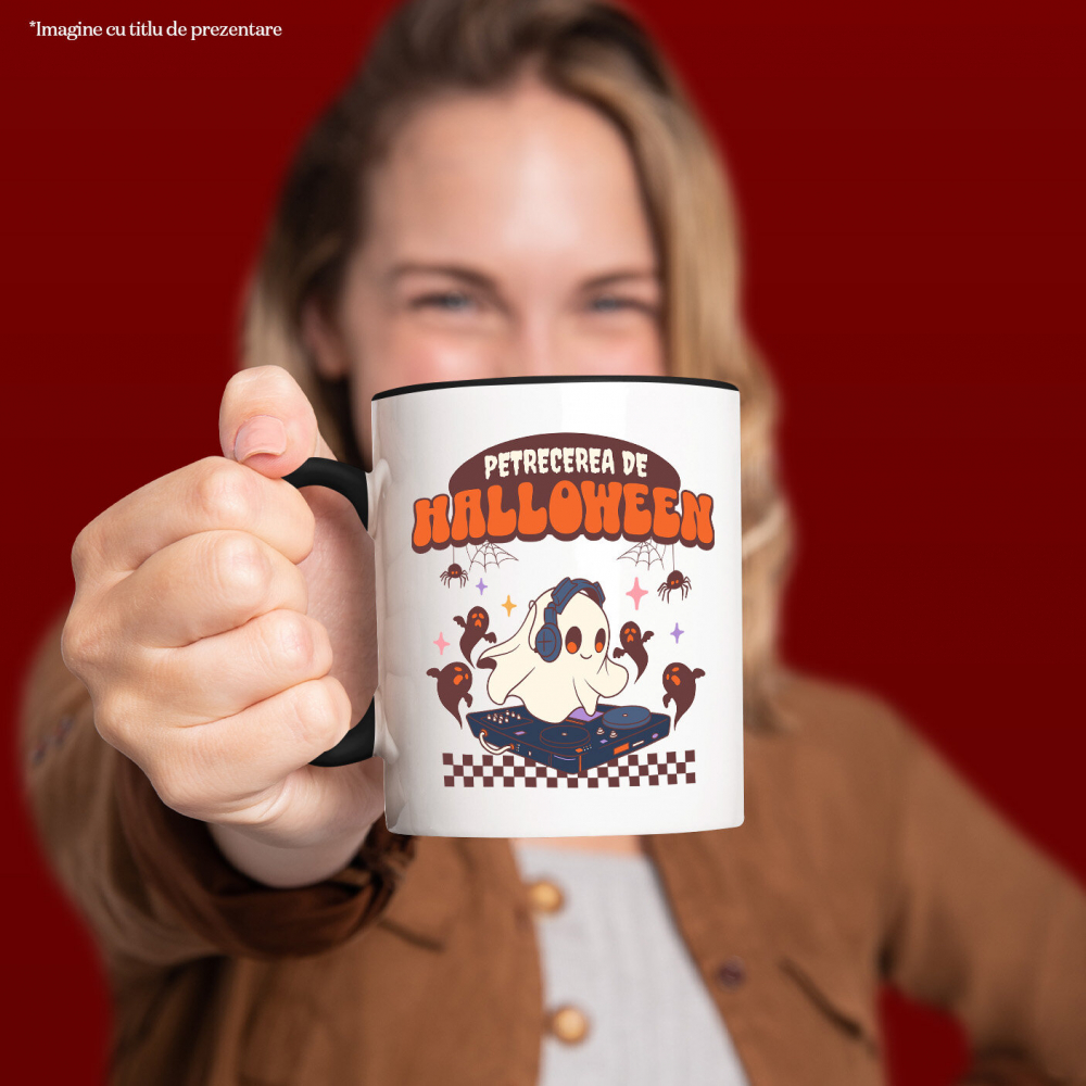 Cana Personalizata Costum Fantomă DJ pentru Halloween | Petrecere Muzicală de Halloween [2]