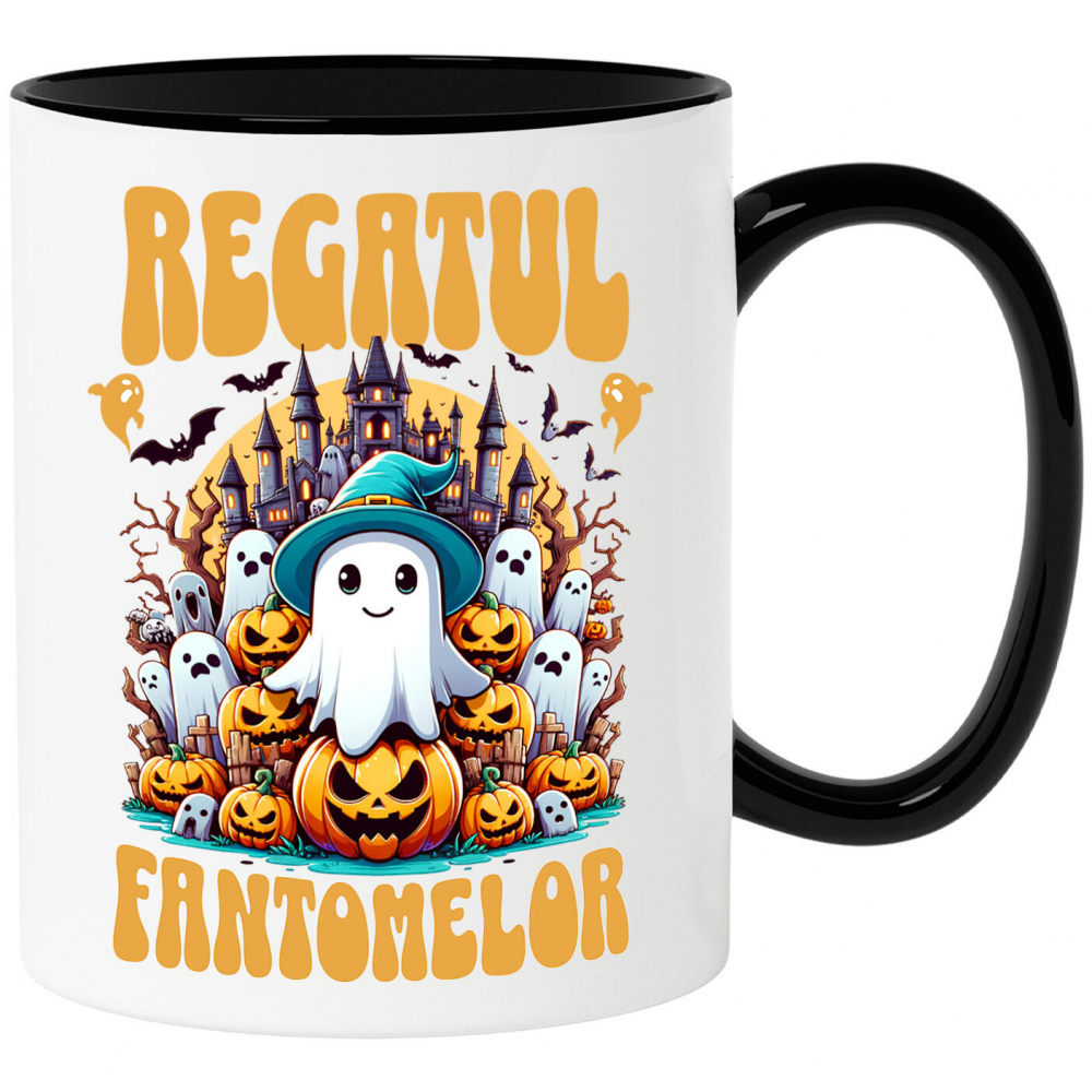 Cana Personalizata Regatul Fantomelor | Castel Bântuit și Fantome | Dovleac Halloween [1]