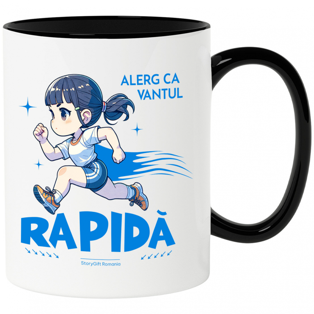 Cana Personalizata Fată Alergătoare – Viteză, Maraton și Motivație Sportivă [1]