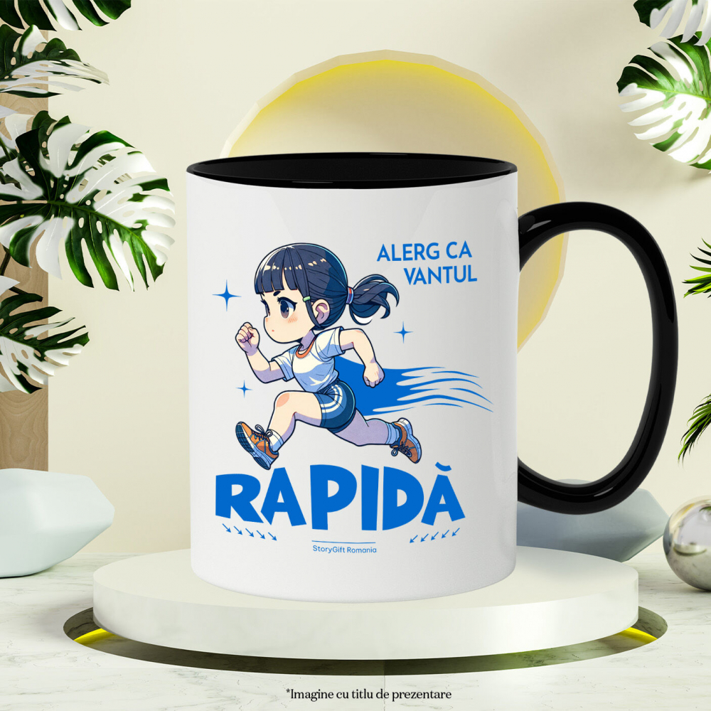 Cana Personalizata Fată Alergătoare – Viteză, Maraton și Motivație Sportivă [3]