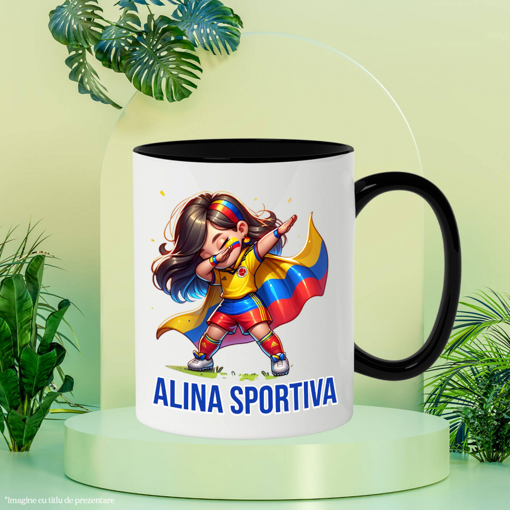 Cana Personalizata Costum Sportiv Fotbal Personalizat „Alina Sportiva” – Cadou Pentru Fete Active [3]