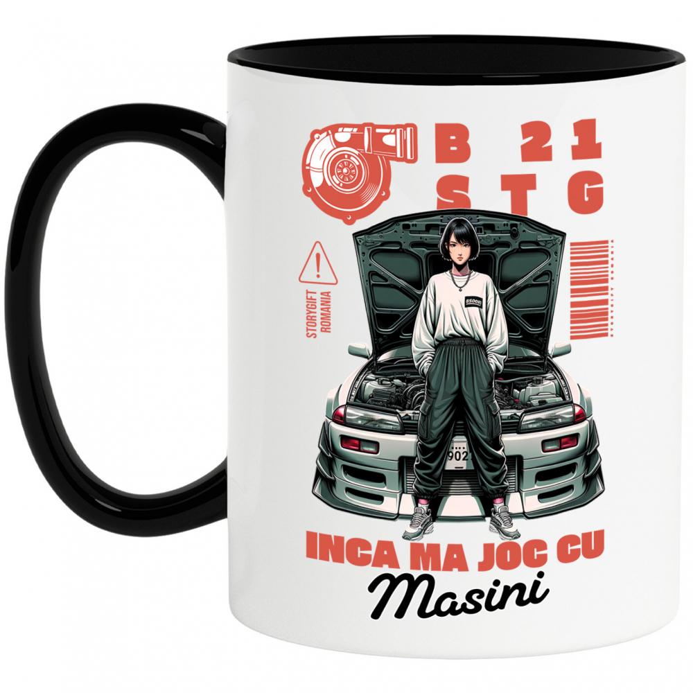 Cana Personalizata Fată Anime – Ținută Stradală și Pasiune pentru Curse Ilegale [1]