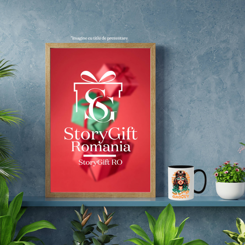 Cana Personalizata Fată Stil Hippie cu Ochelari de Soare și Bandana – Stay Groovy Vibe Retro [4]