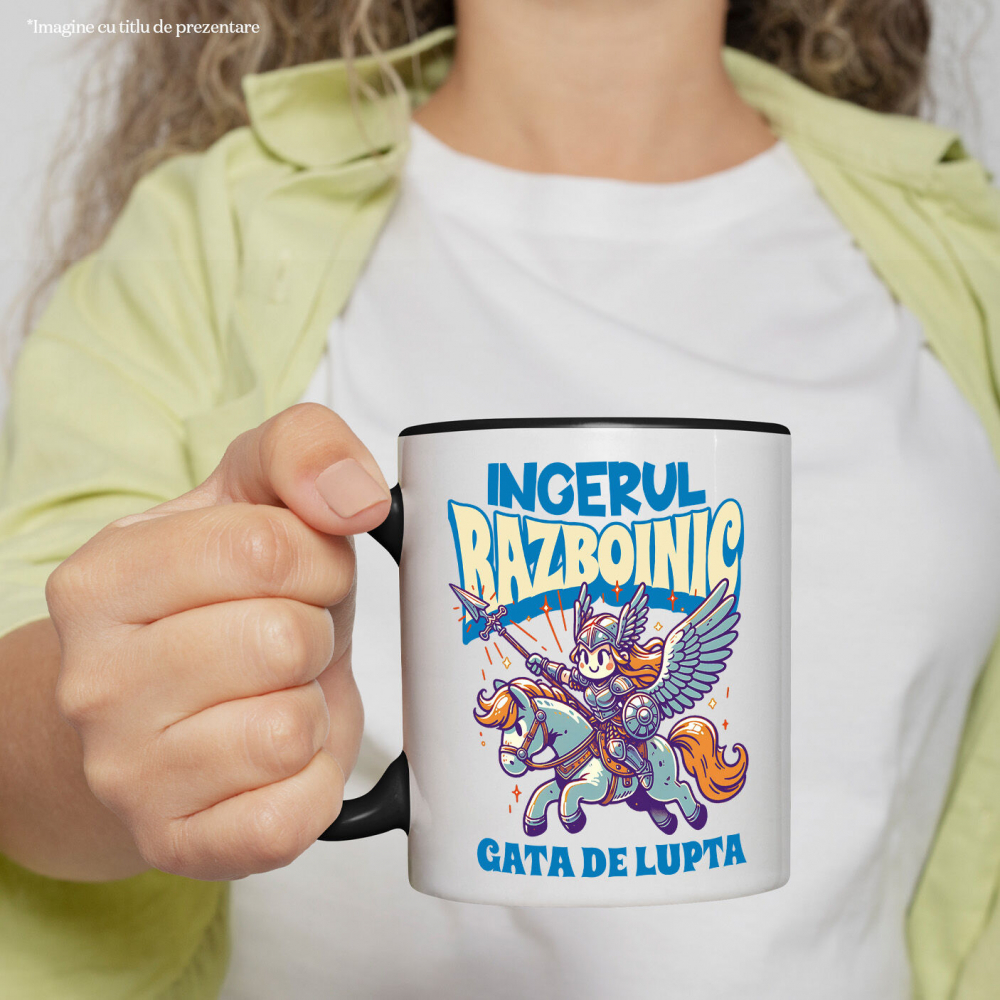 Cana Personalizata Îngerul Războinic pe Cal - Jucărie cu Armură de Fier pentru Copii, Gata de Luptă [2]