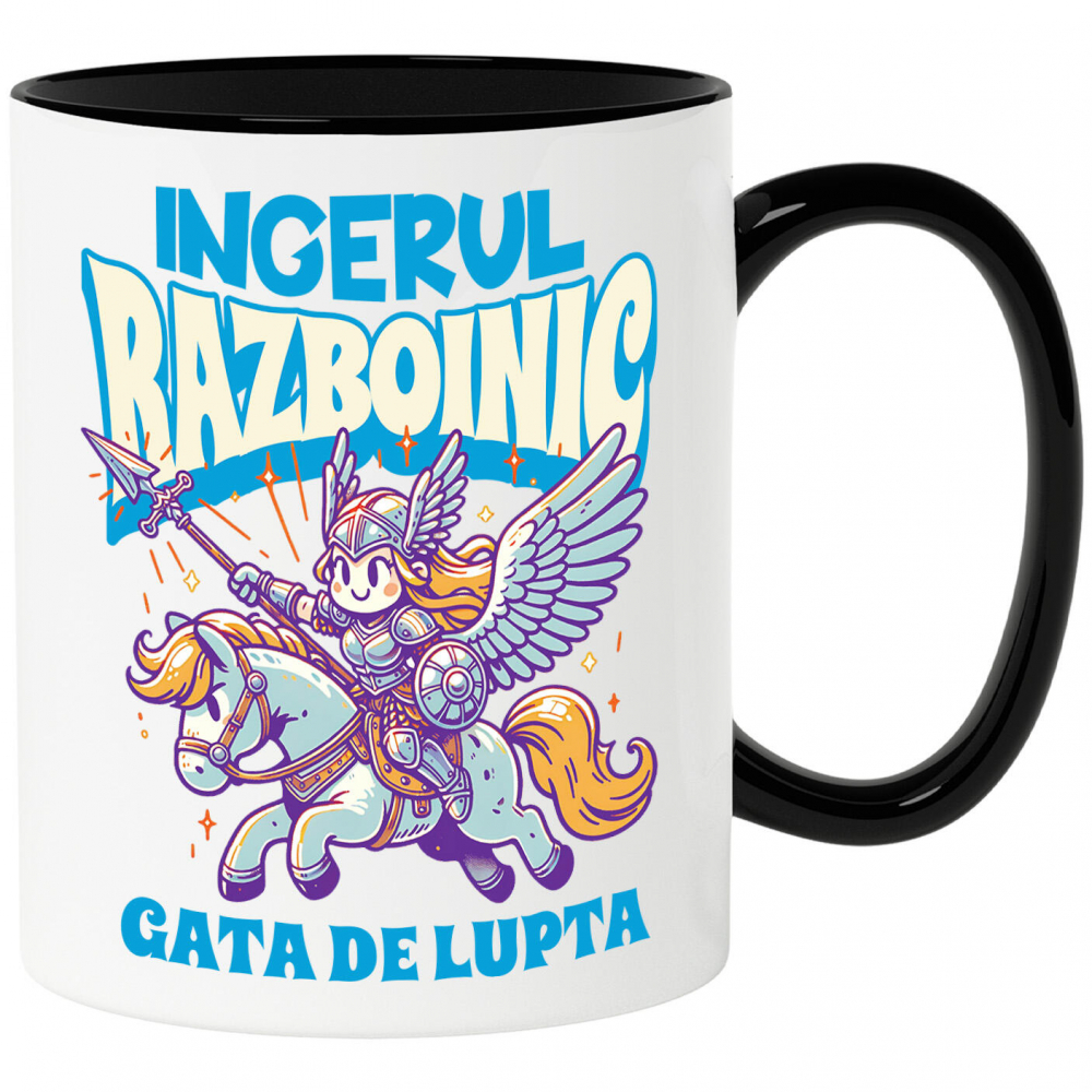 Cana Personalizata Îngerul Războinic pe Cal - Jucărie cu Armură de Fier pentru Copii, Gata de Luptă [1]