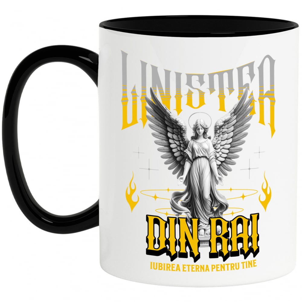 Cana Personalizata Femeie Cu Coroană și Înger - Cadou Personalizat „Liniștea Din Rai, Iubirea Eternă” pentru Familie și Prieteni [1]