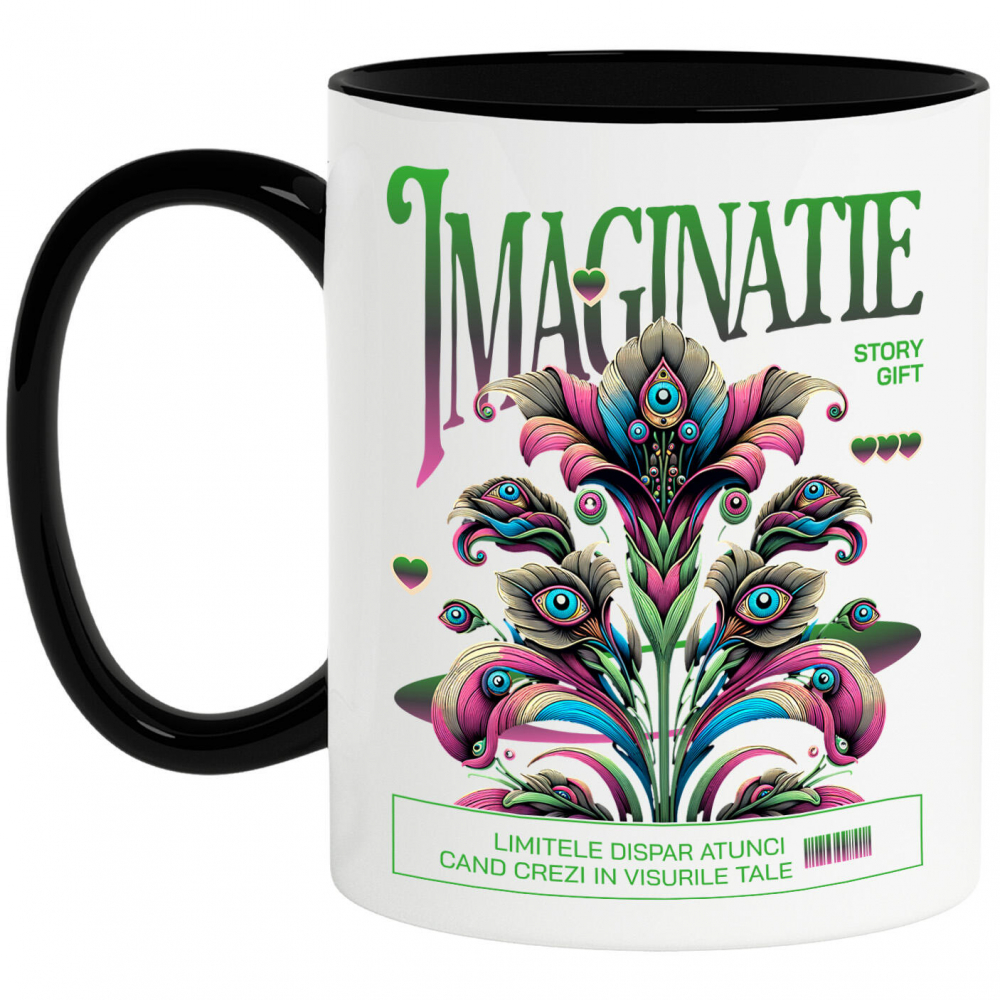 Cana Personalizata Flori Colorate cu Mesaj de Motivație | Crezi în Visele Tale - Cadou Personalizat [1]