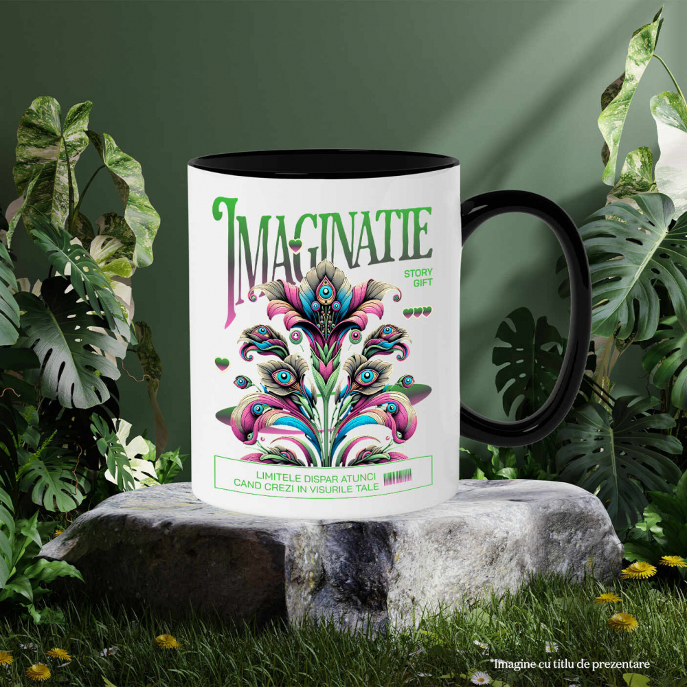 Cana Personalizata Flori Colorate cu Mesaj de Motivație | Crezi în Visele Tale - Cadou Personalizat [3]