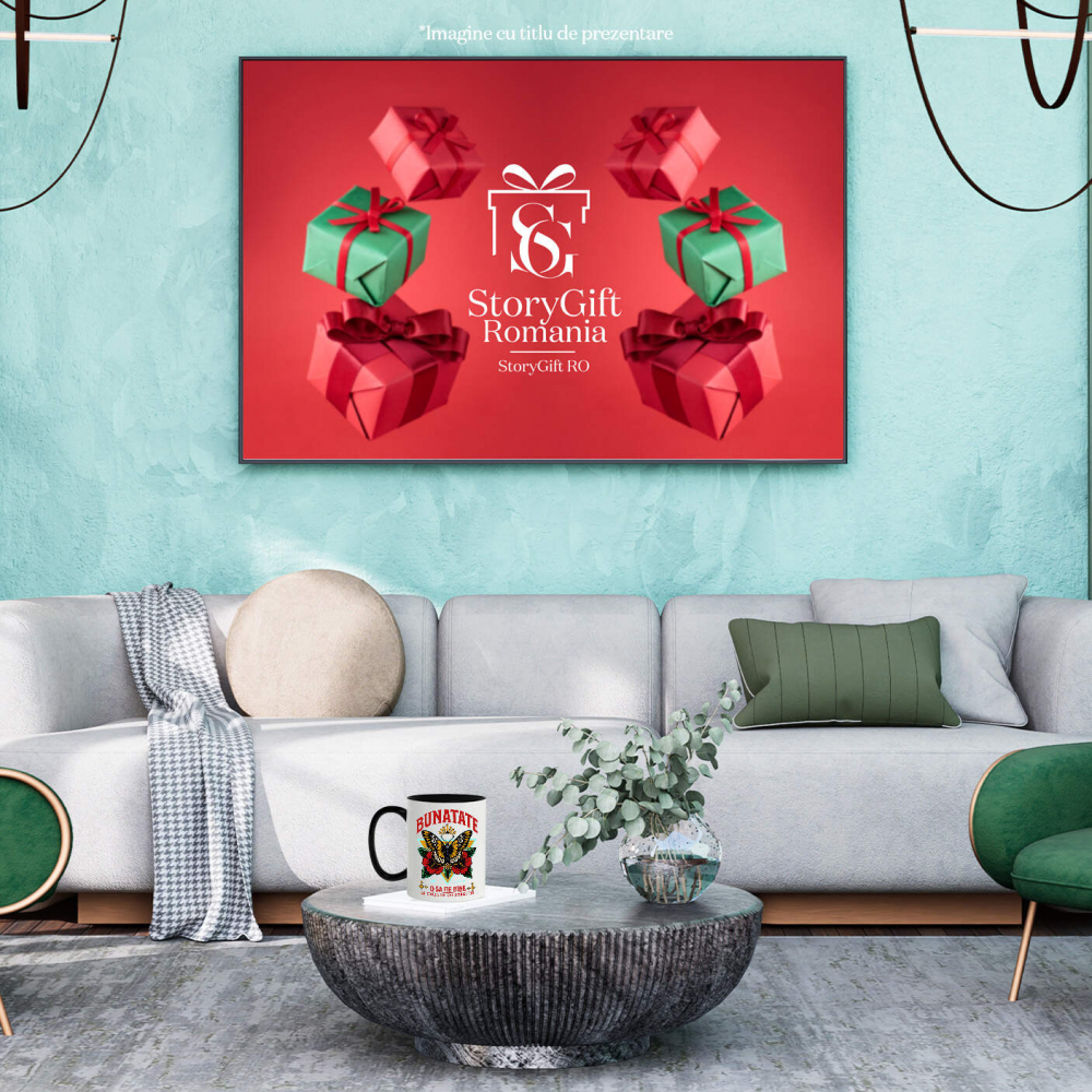 Cana Personalizata Fluture Colorat și Flori Colorate - Mesaj de Bunătate pentru Cadouri Personalizate [4]