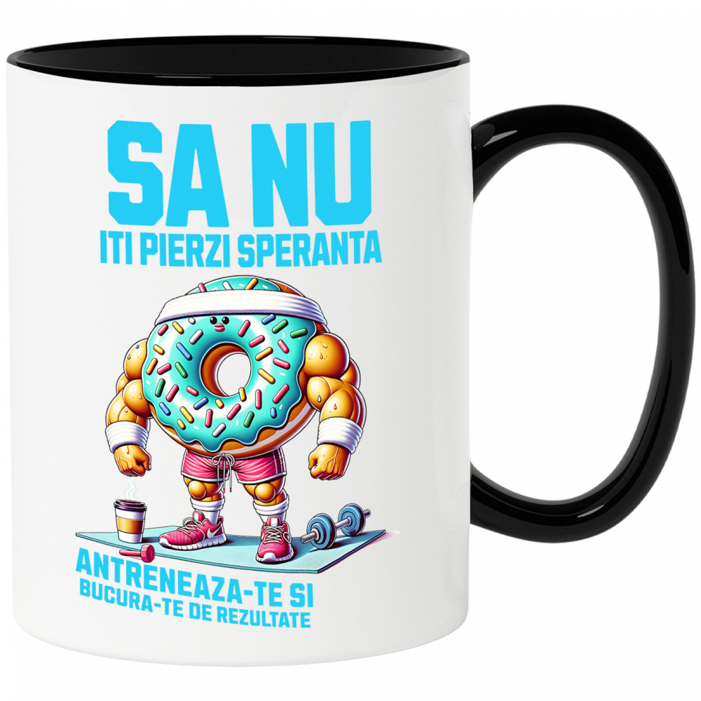 Cana Personalizata Gogoasă Glazurată Colorată cu Mușchi la Sală – Putere și Motivație pentru Fitness [1]