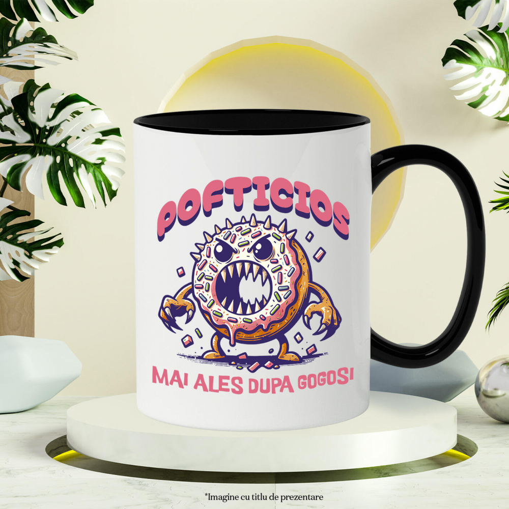 Cana Personalizata Gogoși personalizate cu text haios | Cadouri amuzante pentru iubitorii de dulciuri [3]