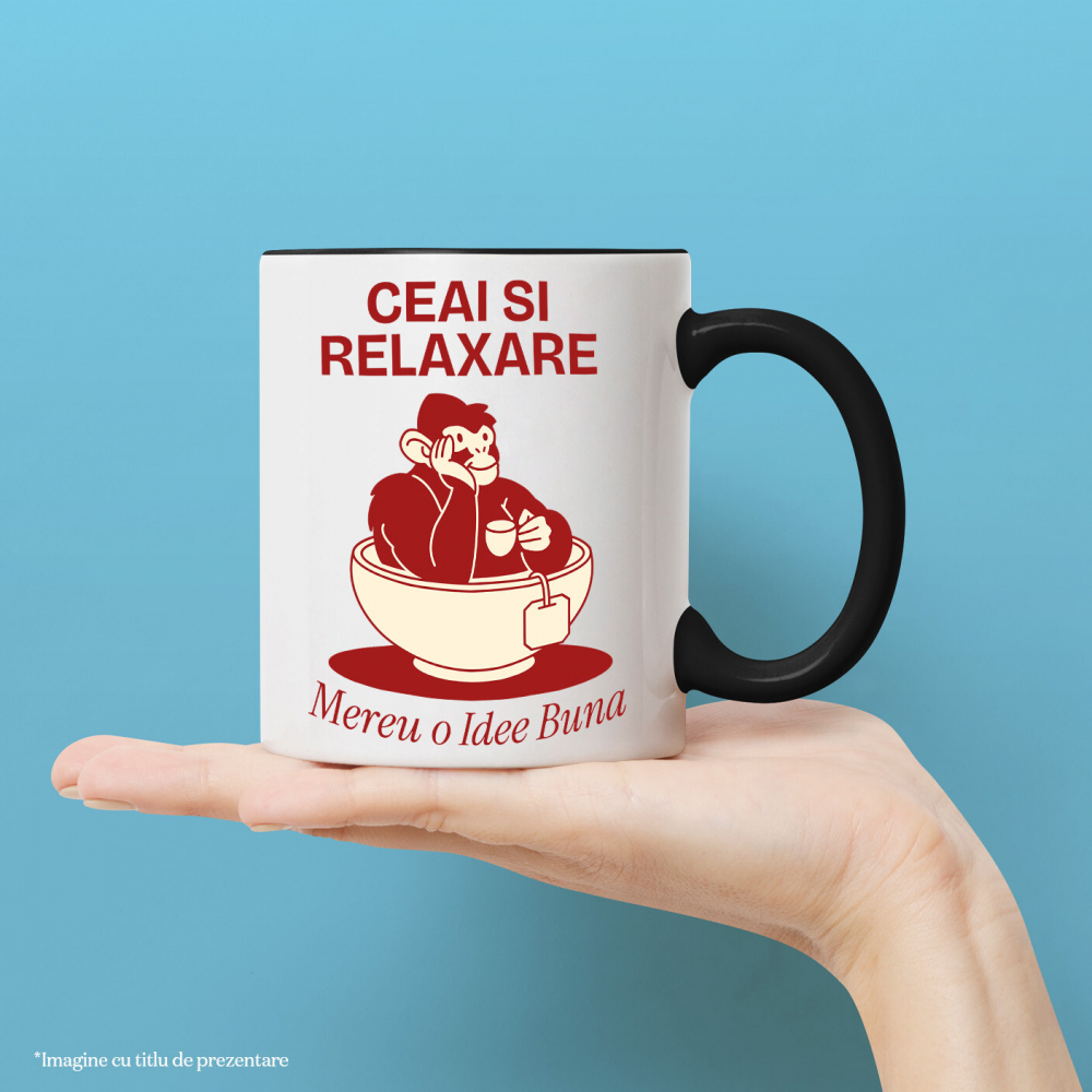 Cana Personalizata „Gorila în Cană de Ceai – Relaxare și Distracție cu Plic de Ceai” [2]