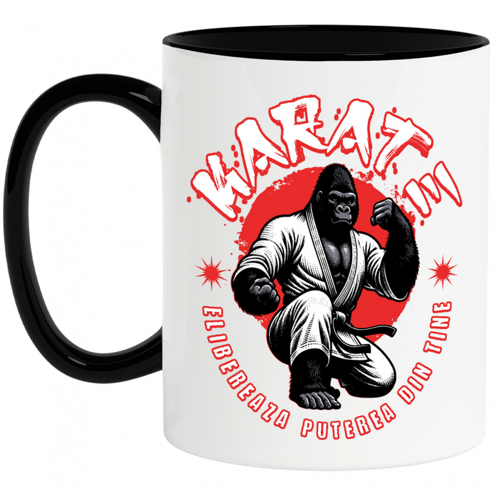 Cana Personalizata Gorila Karate – Design Motivațional Arte Marțiale și Luptă [1]