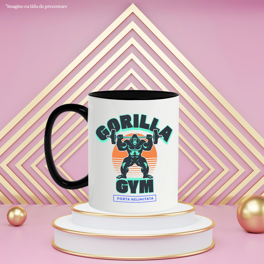 Cana Personalizata Gorila Sportivă – Ridicări Gantere și Forță Nelimitată pentru Antrenamente Fitness [3]