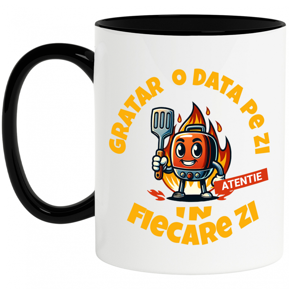 Cana Personalizata Produse personalizate pentru iubitorii de grătar | Cadouri amuzante cu paletă și flăcări [1]