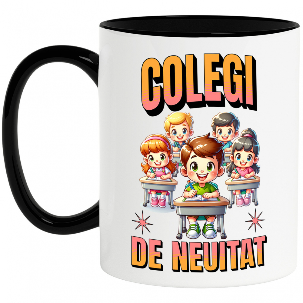 Cana Personalizata Grup Elevi Veseli în Bănci - Colegi de Neuitat și Prietenie în Școală [1]