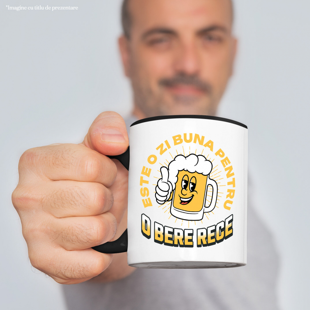 Cana Personalizata „Halba de Bere Veselă Personalizată - Cadou Perfect pentru Iubitorii de Bere” [2]