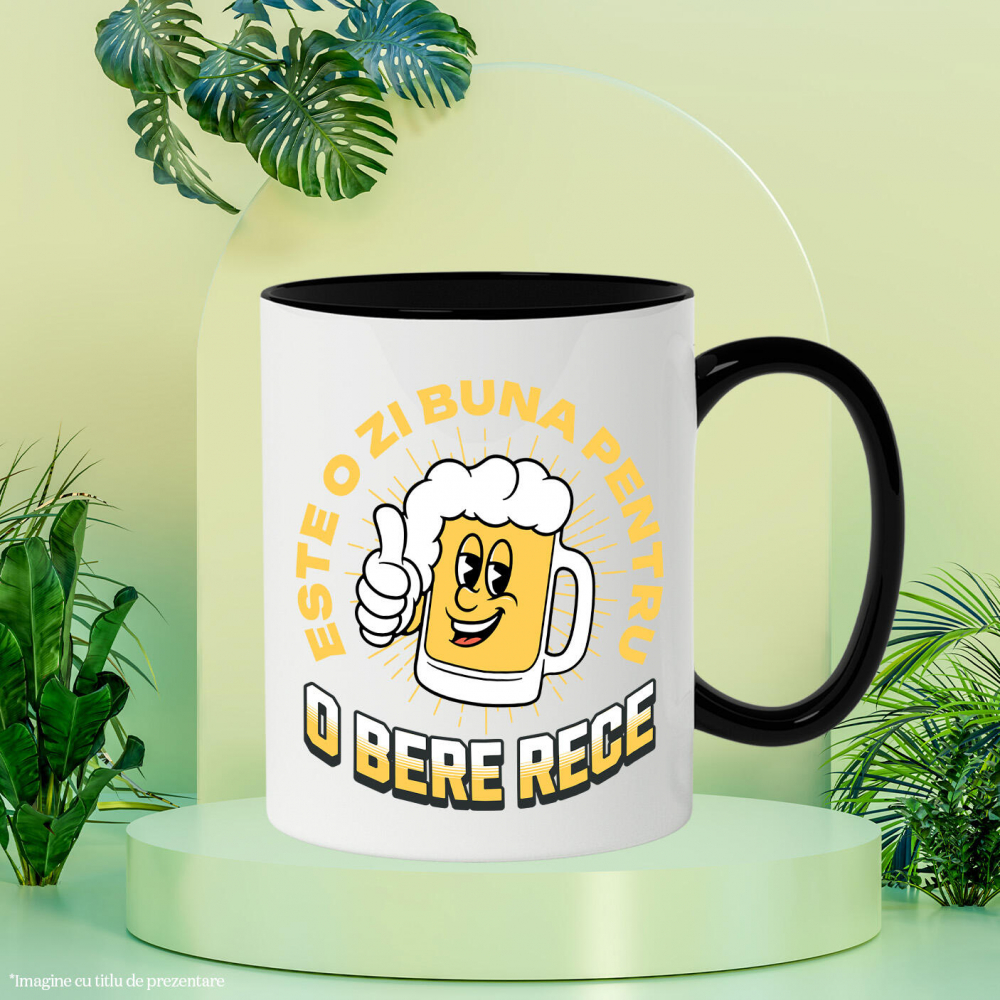 Cana Personalizata „Halba de Bere Veselă Personalizată - Cadou Perfect pentru Iubitorii de Bere” [3]