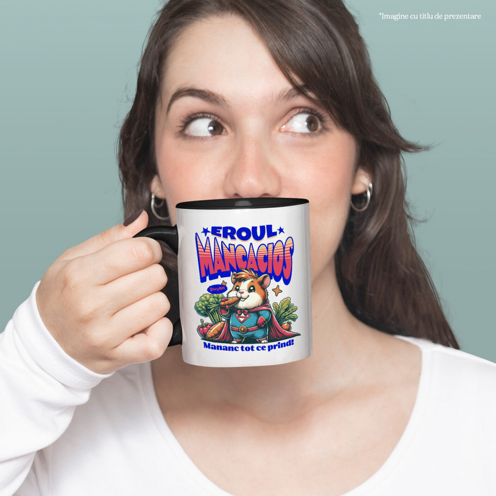 Cana Personalizata Hamster Pufos În Grădină Cu Morcov – Cadou Personalizat „Eroul Mâncăcios” Pentru Copii [2]