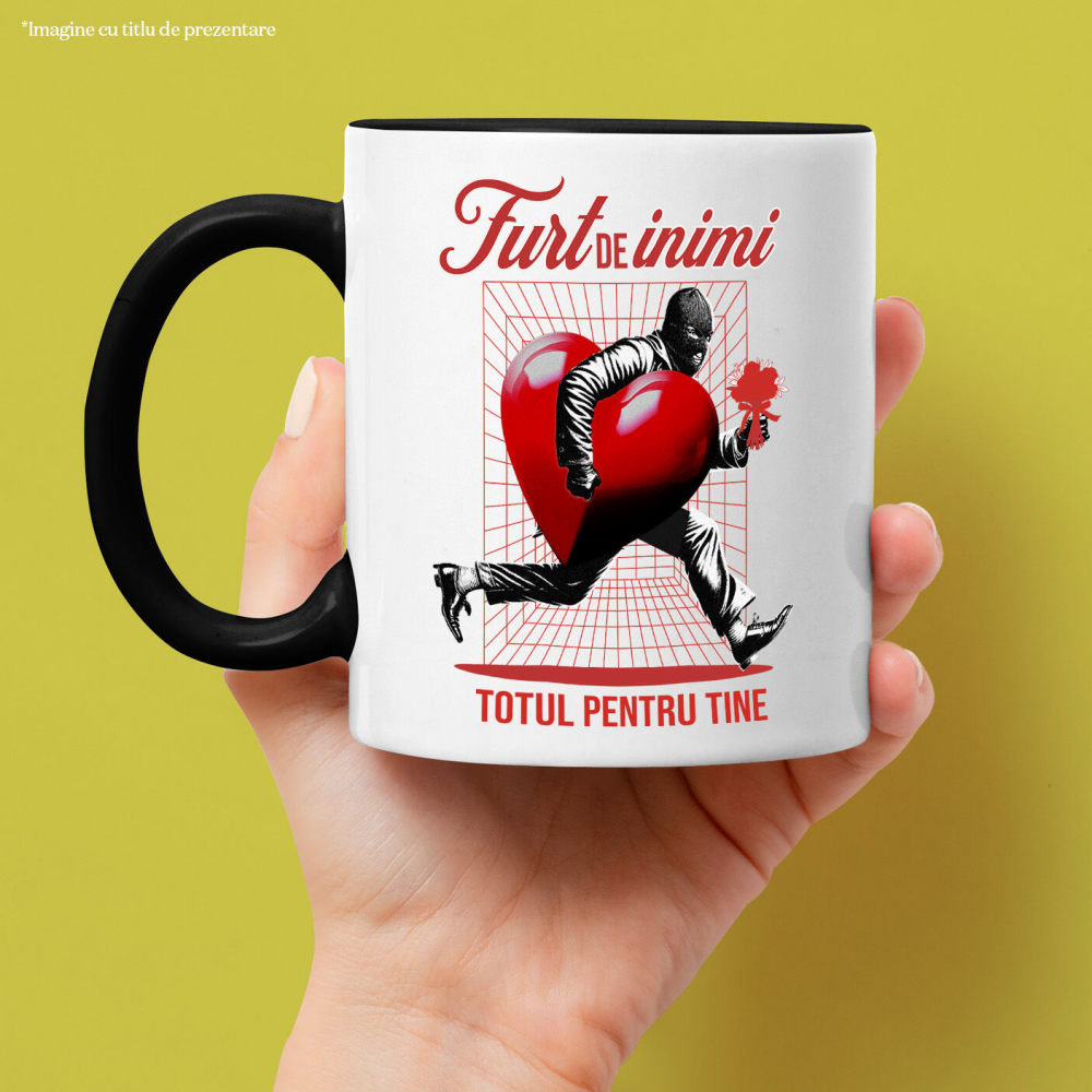 Cana Personalizata „Hot De Inimi Cu Buchet De Flori - Cadou Personalizat „Totul pentru Tine” pentru Familie, Copii și Prieteni de Valentine's Day” [2]