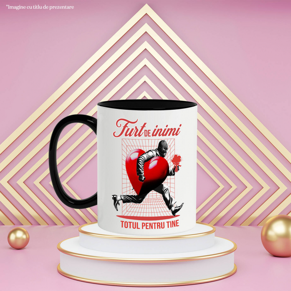 Cana Personalizata „Hot De Inimi Cu Buchet De Flori - Cadou Personalizat „Totul pentru Tine” pentru Familie, Copii și Prieteni de Valentine's Day” [3]