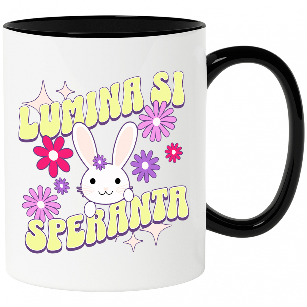 Cana Personalizata "Iepure cu Floare și Urechi Lungi – Lumina și Speranța Sărbătorilor Pascale pentru Copii" [1]