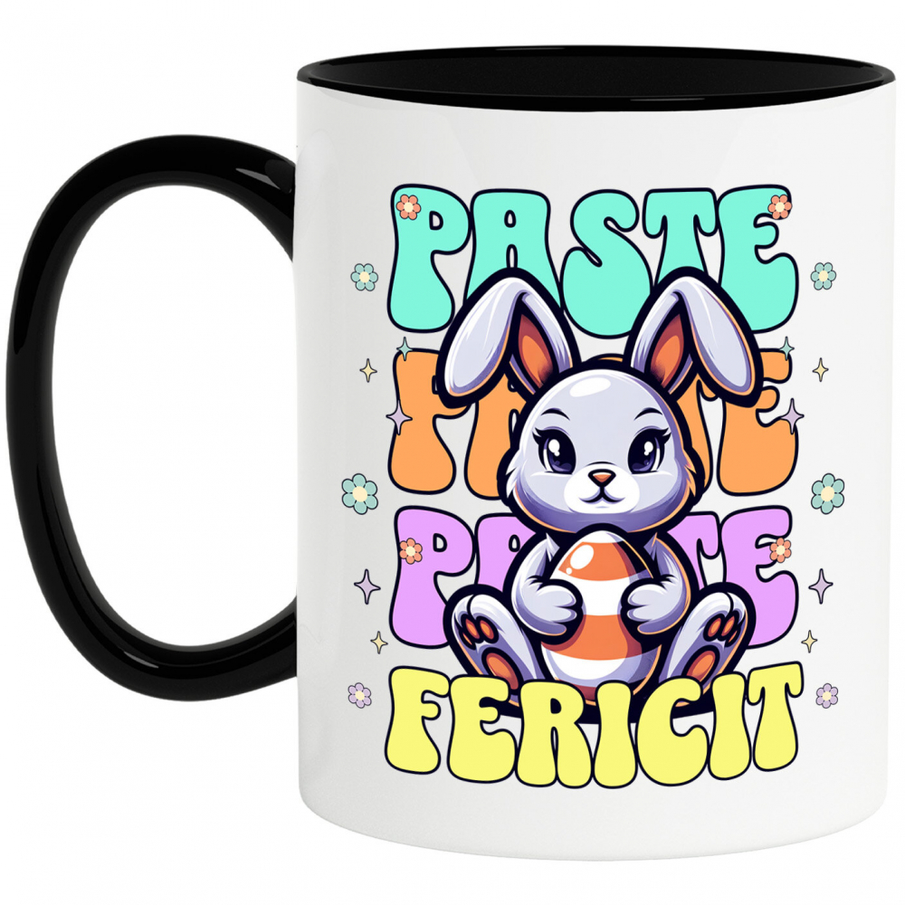 Cana Personalizata "Iepure de Paște Vesel cu Ou Colorat – Paște Fericit și Sărbători Vesele" [1]