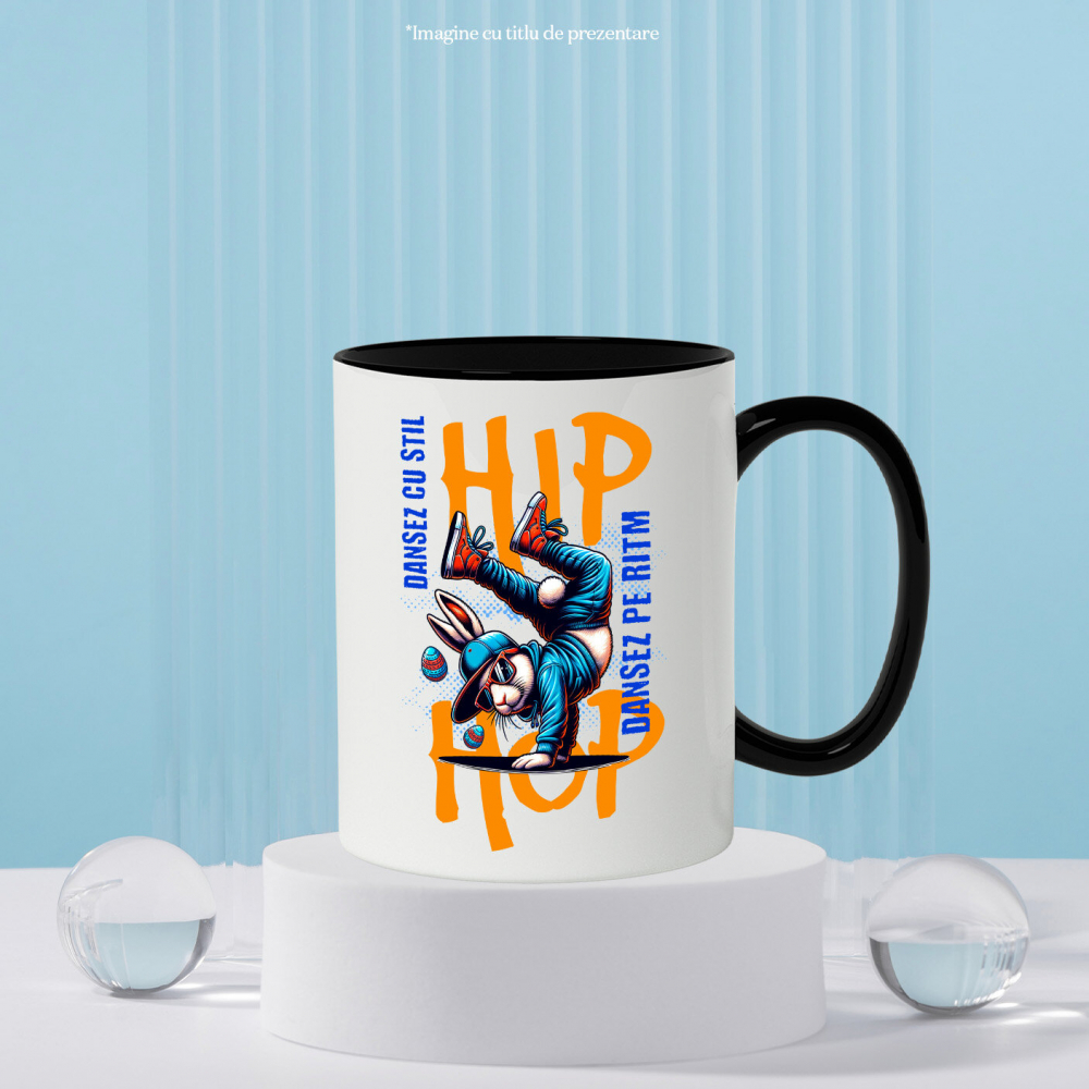 Cana Personalizata „Iepure Dans Breakdance Stil Stradal pentru Copii – Cadou Creativ Hip Hop pentru Copii și Prieteni” [3]