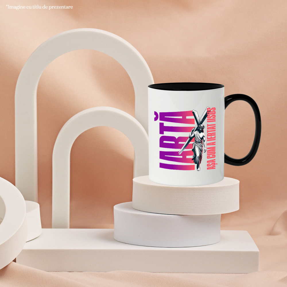 Cana Personalizata "Iisus cu Crucea - Iertare și Credință | Cadouri Personalizate pentru Sărbătorile Pascale" [3]