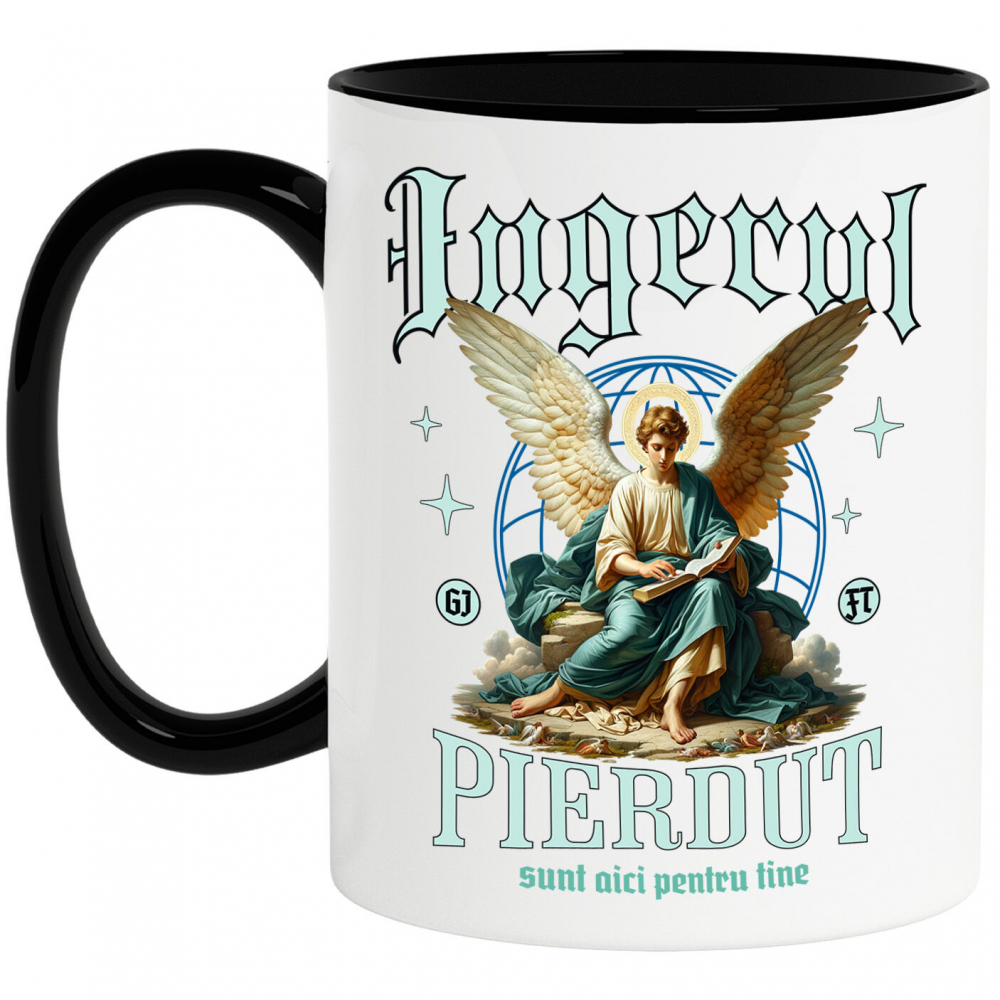 Cana Personalizata Înger Stil Ortodox cu Text „Îngerul Pierdut, Sunt Aici Pentru Tine” - Cadou Personalizat Spiritual pentru Familie și Prieteni [1]